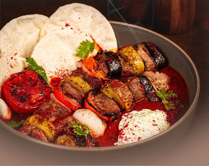 Beef &amp; Aubergine kebab