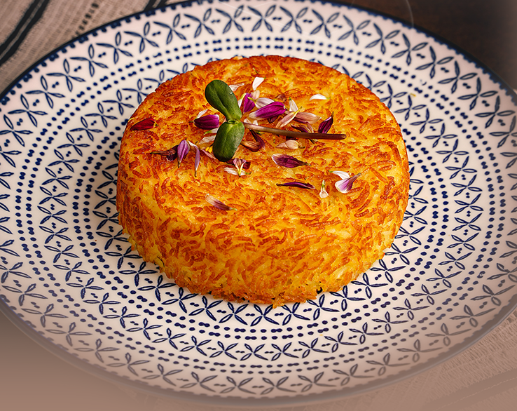 Crispy Saffron Rice Cake